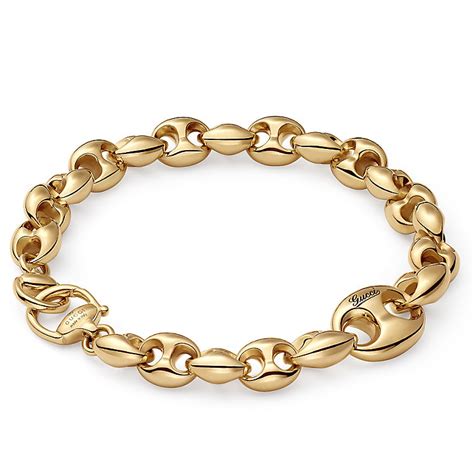 gucci ladies 1973 diamond 18ct gold chain bracelet|Gucci bronze bracelet.